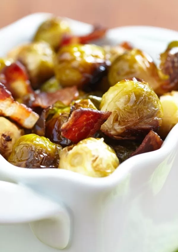 Air Fryer Brussel Sprouts With Bacon