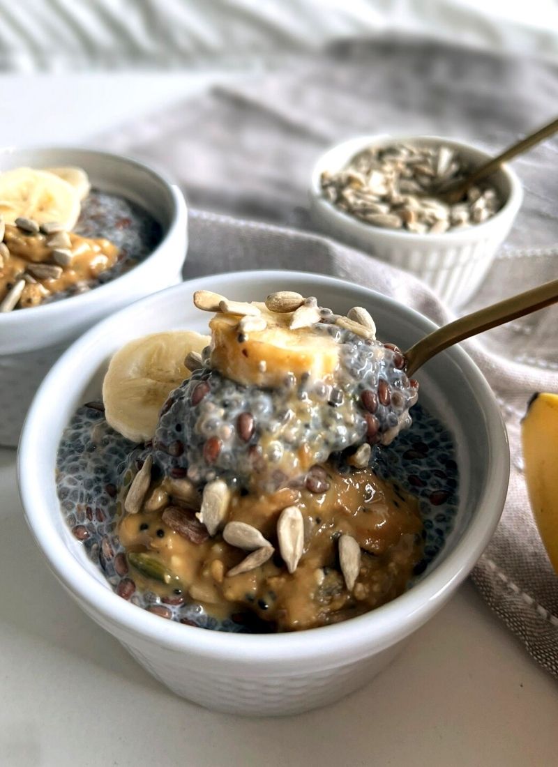 nut and chia seed pudding breakfast recipe