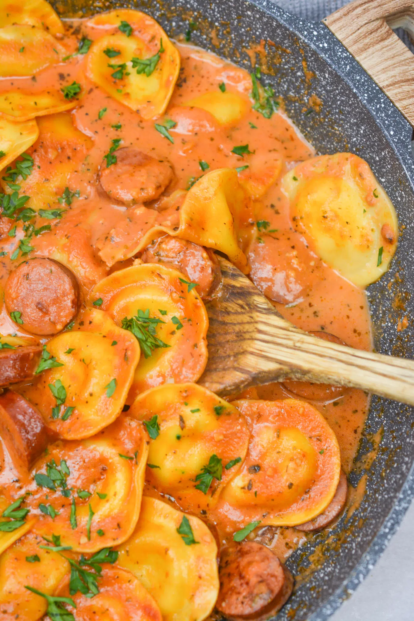 Cheesy Smoked Sausage Skillet