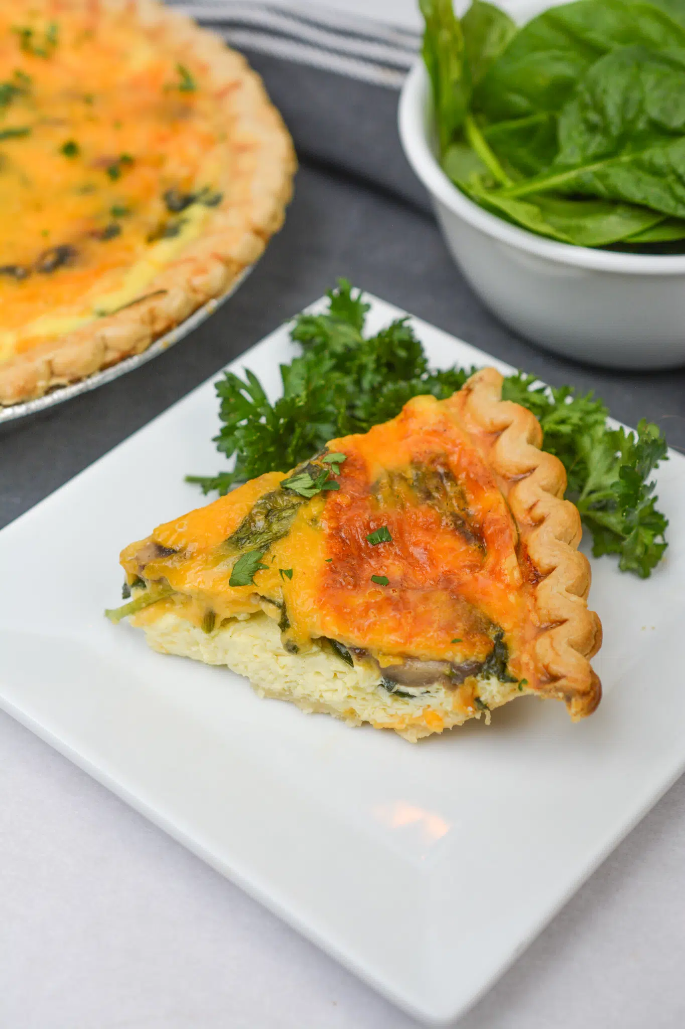 Spinach And Mushroom Quiche