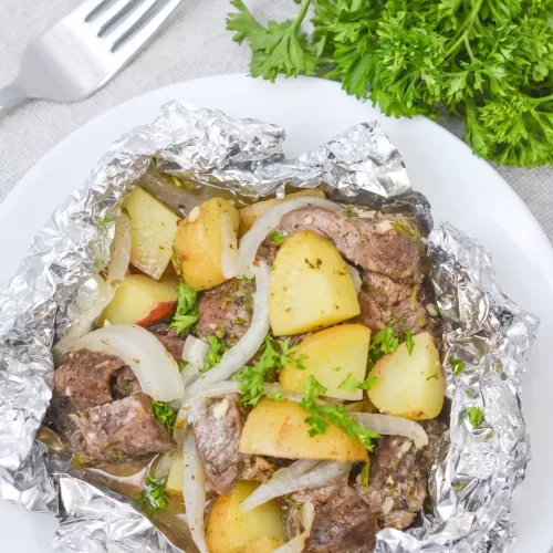 Garlic Steak and Potato Foil Packs