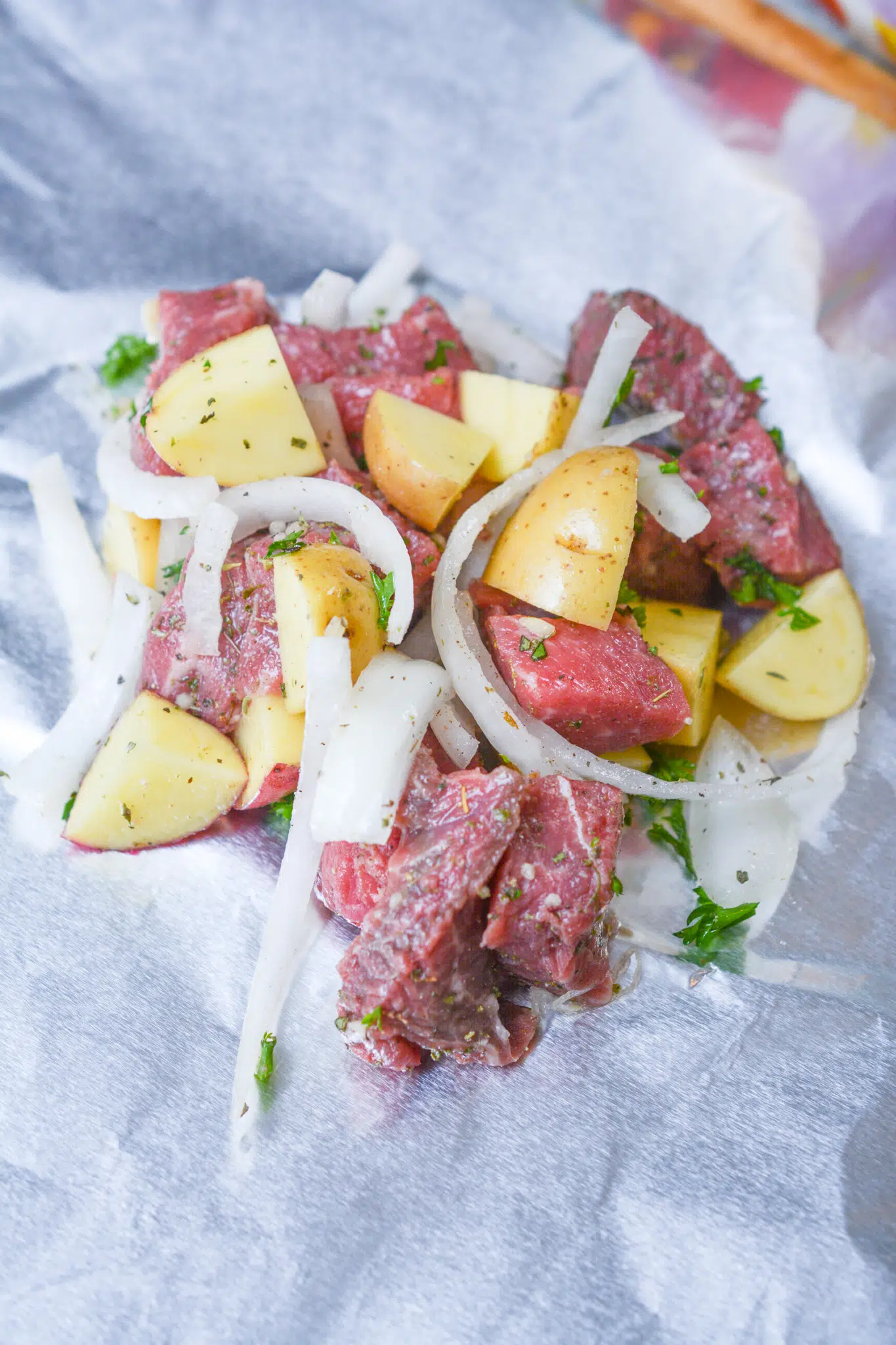 Garlic Steak and Potato Foil Packs