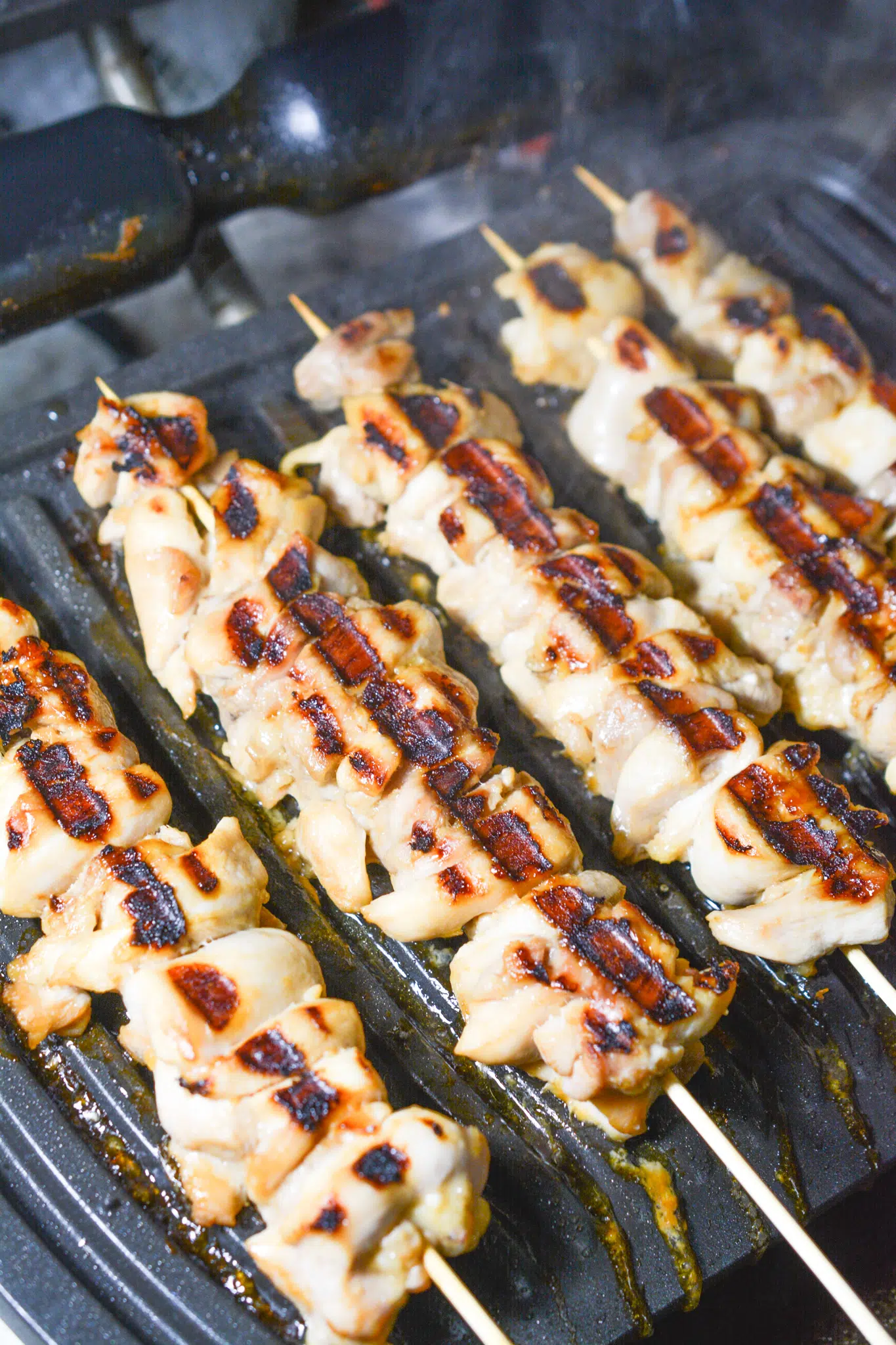 Grilled Teriyaki Chicken Skewers grilled