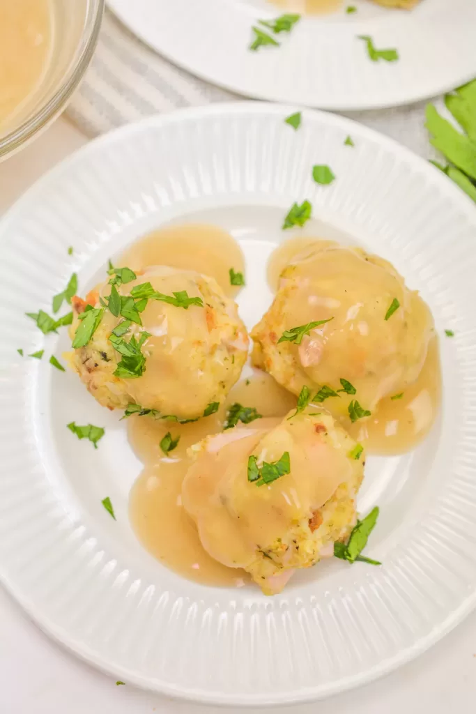 Leftover Turkey Stuffing Balls