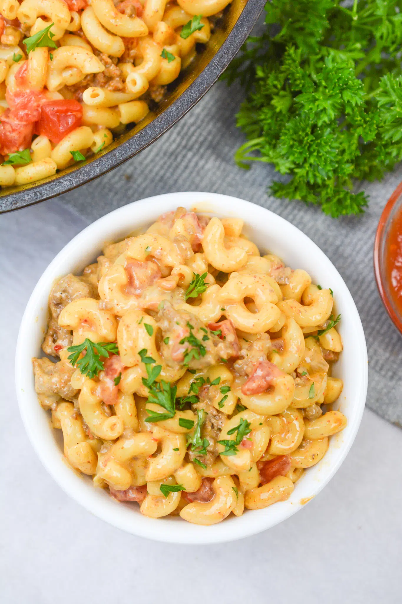 Mac and Cheese Taco Beef Casserole