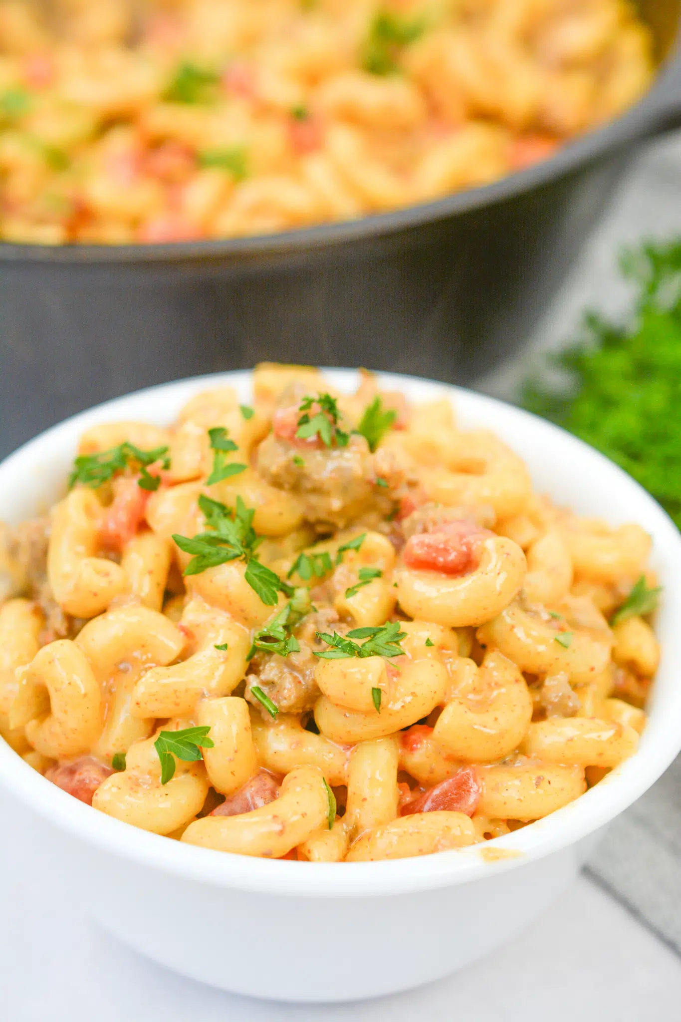 Mac and Cheese Taco Beef Casserole