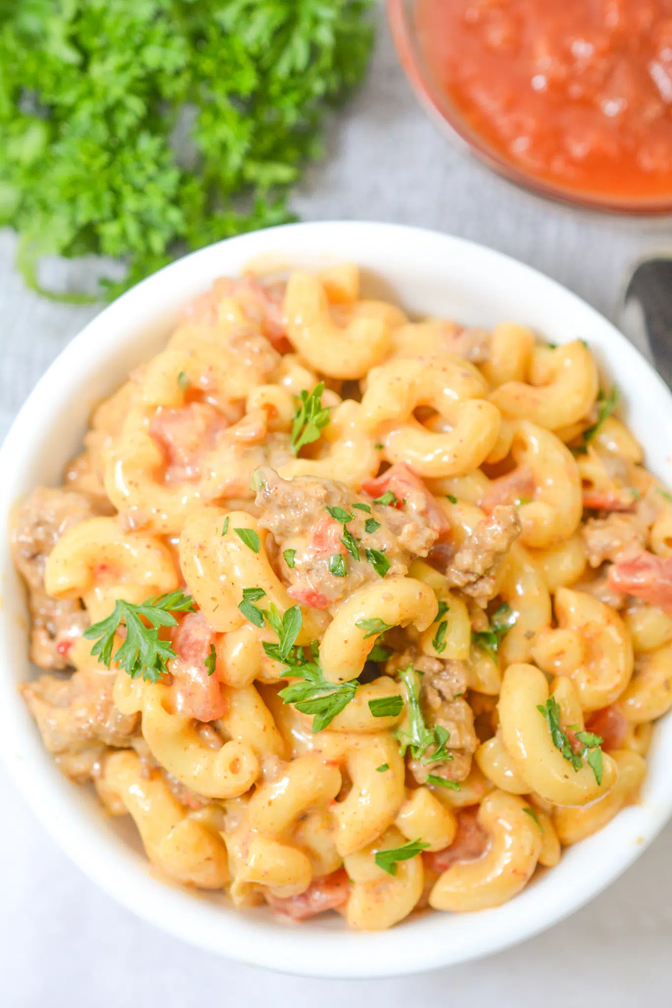 Mac and Cheese Taco Beef Casserole