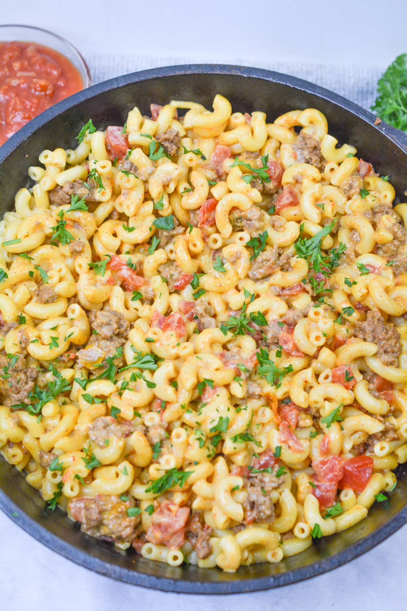 Mac and Cheese Taco Beef Casserole