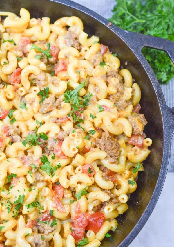 Queso Mac and Cheese Taco Beef Casserole
