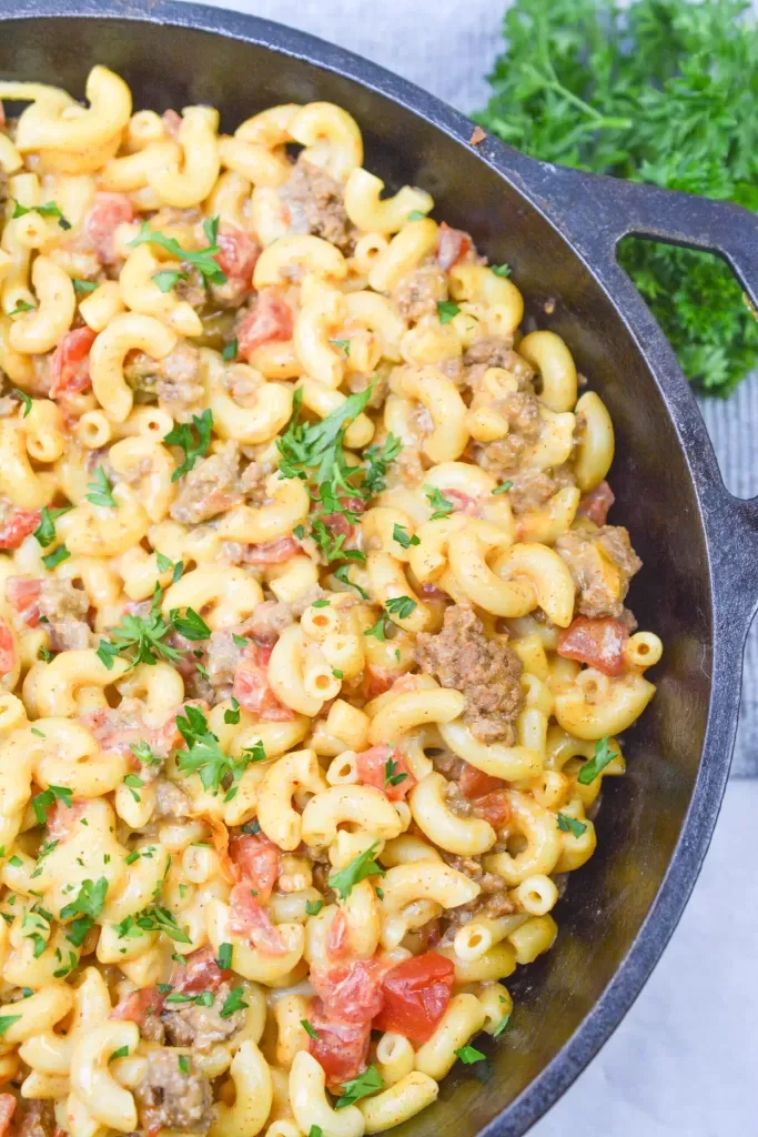 Mac and Cheese Taco Beef Casserole