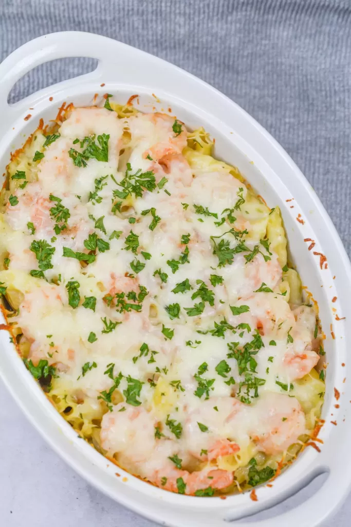 Shrimp Scampi Pasta Bake