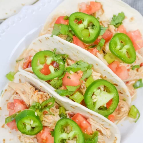 Slow Cooker Queso Chicken Tacos Recipe