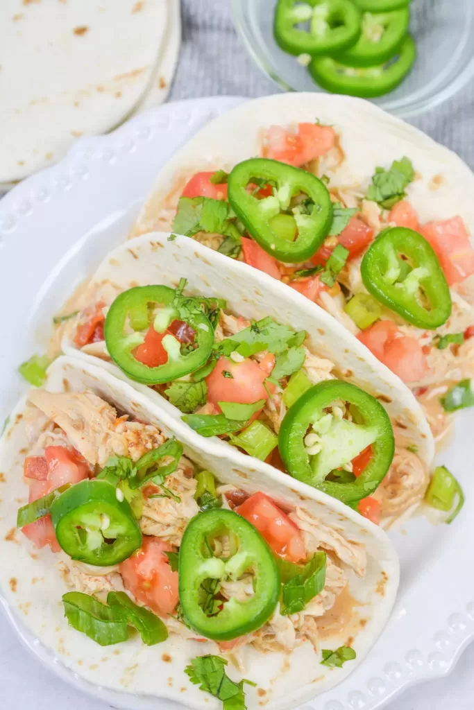 Slow Cooker Queso Chicken Tacos Recipe