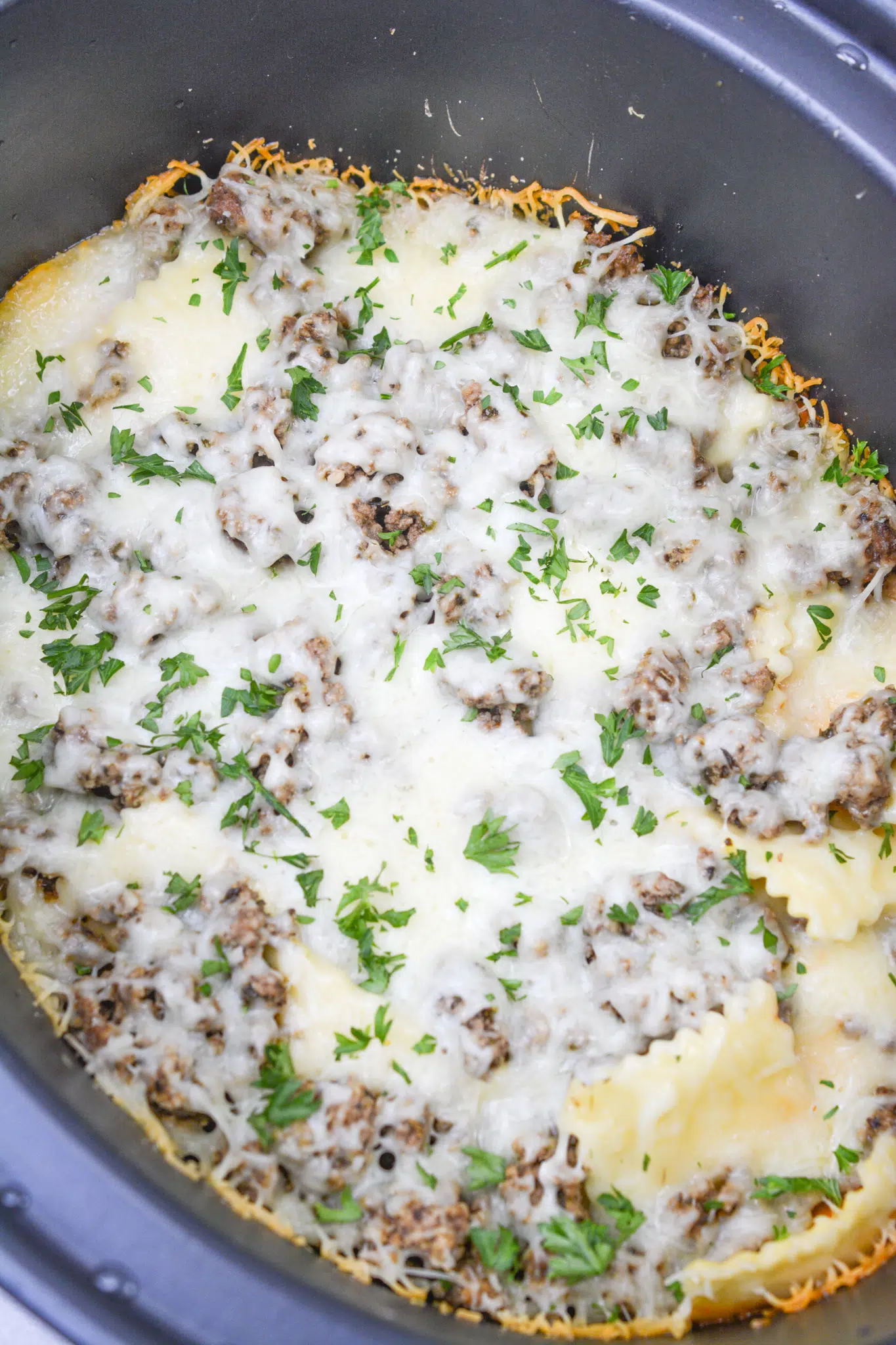 Slow Cooker Ravioli Lasagna