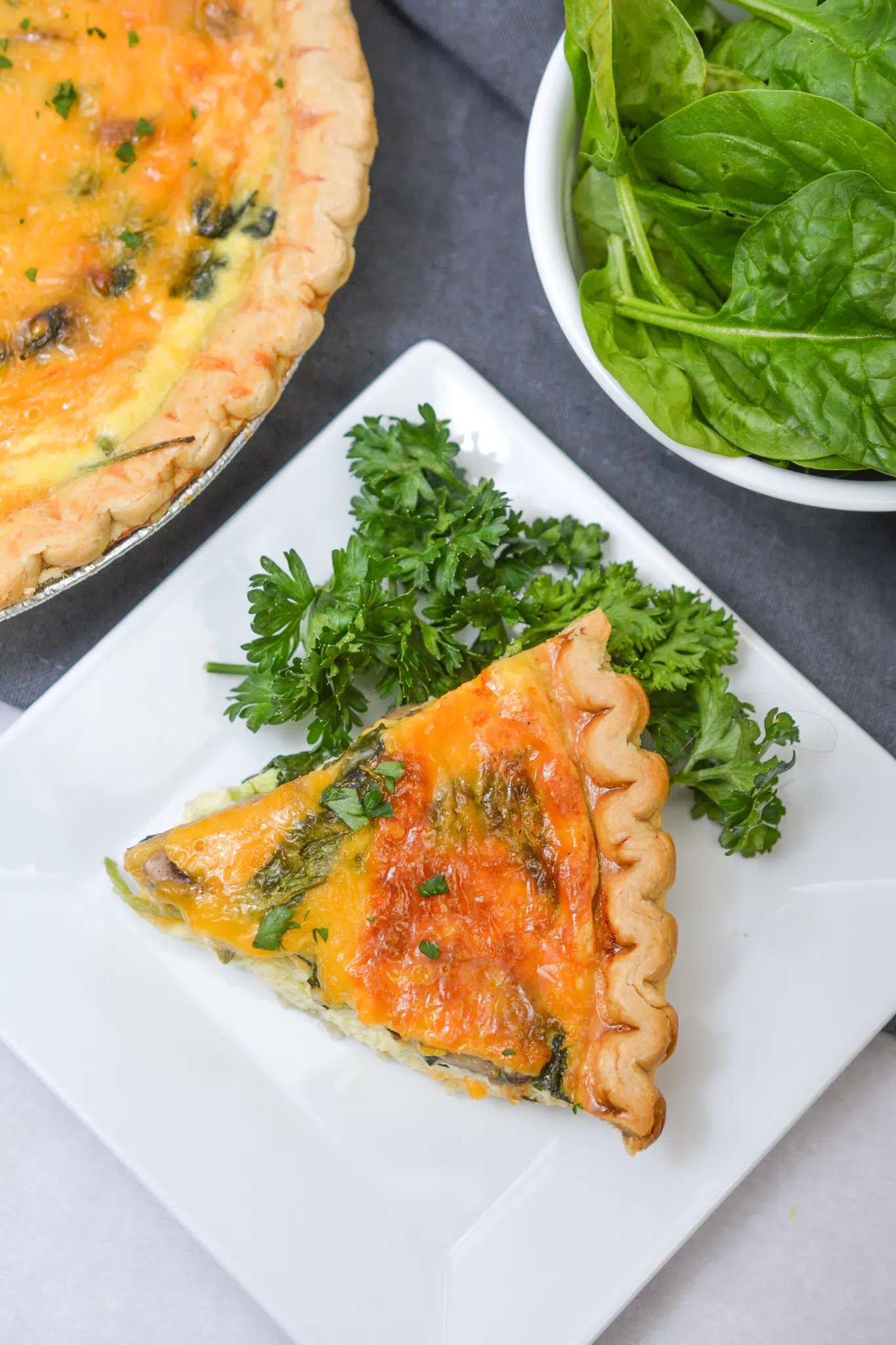 Spinach And Mushroom Quiche
