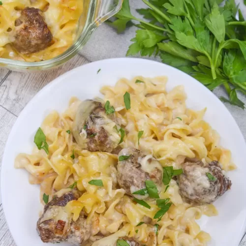 Swedish Meatball Noodle Bake Recipe