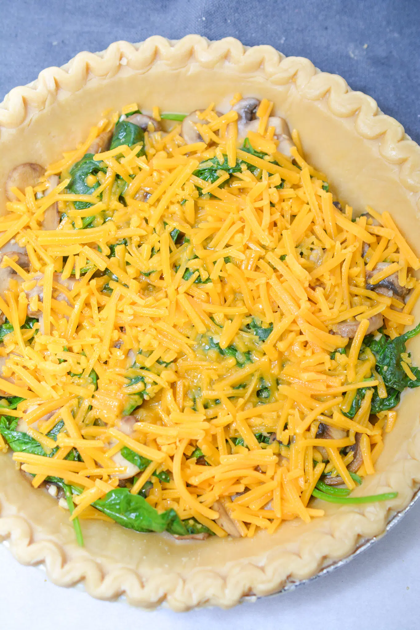 Spinach And Mushroom Quiche