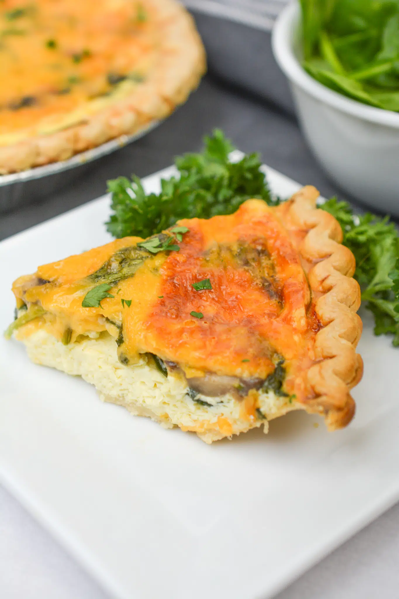 Spinach And Mushroom Quiche