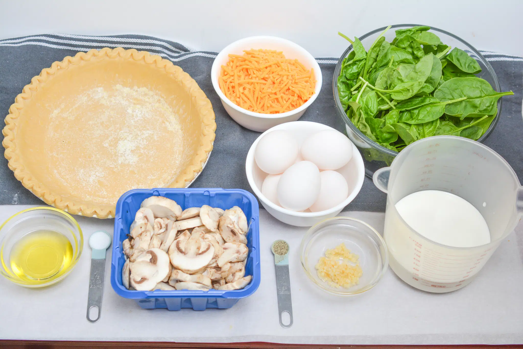Spinach And Mushroom Quiche