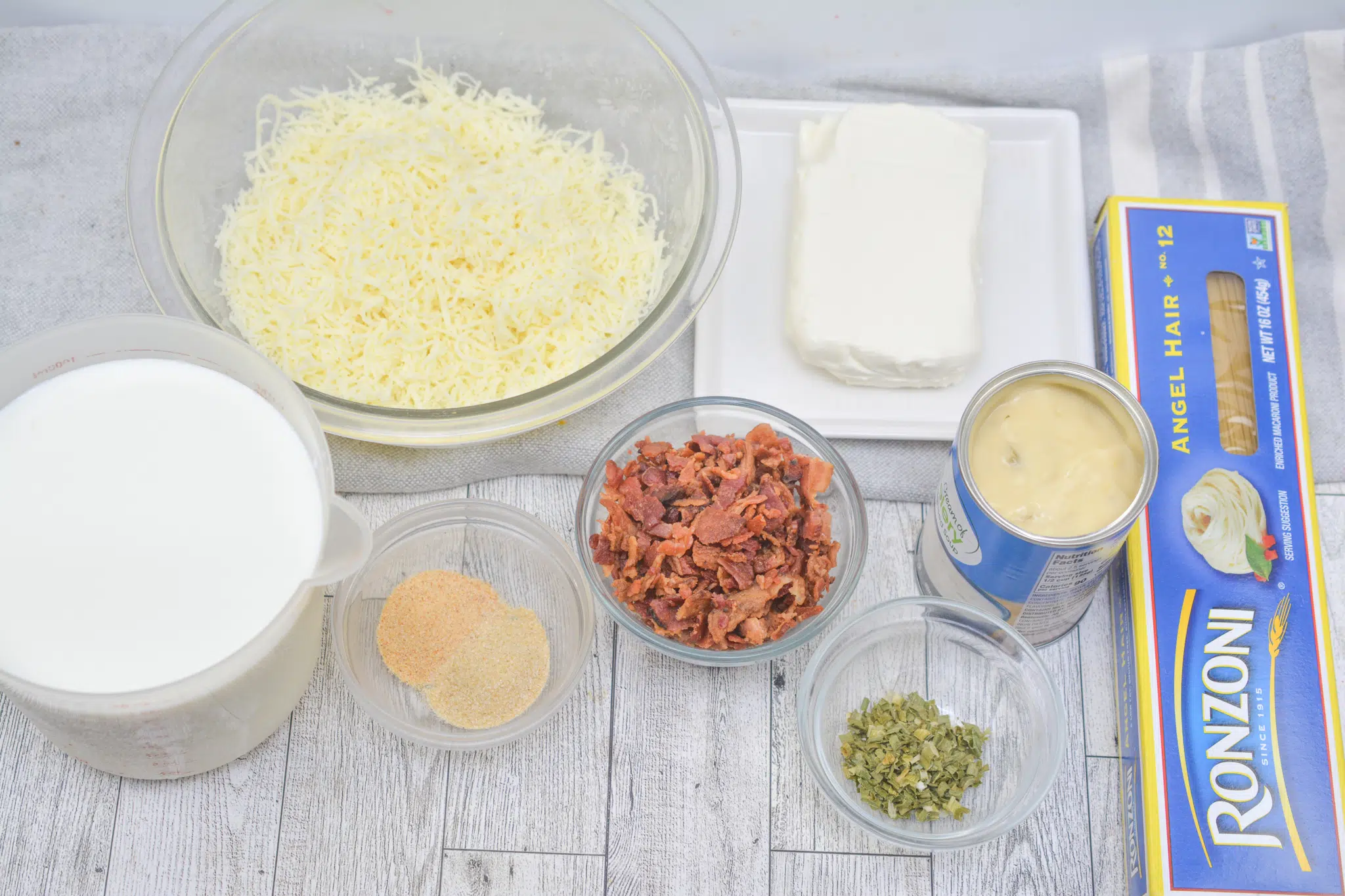 Bacon Cream Cheese Baked Spaghetti