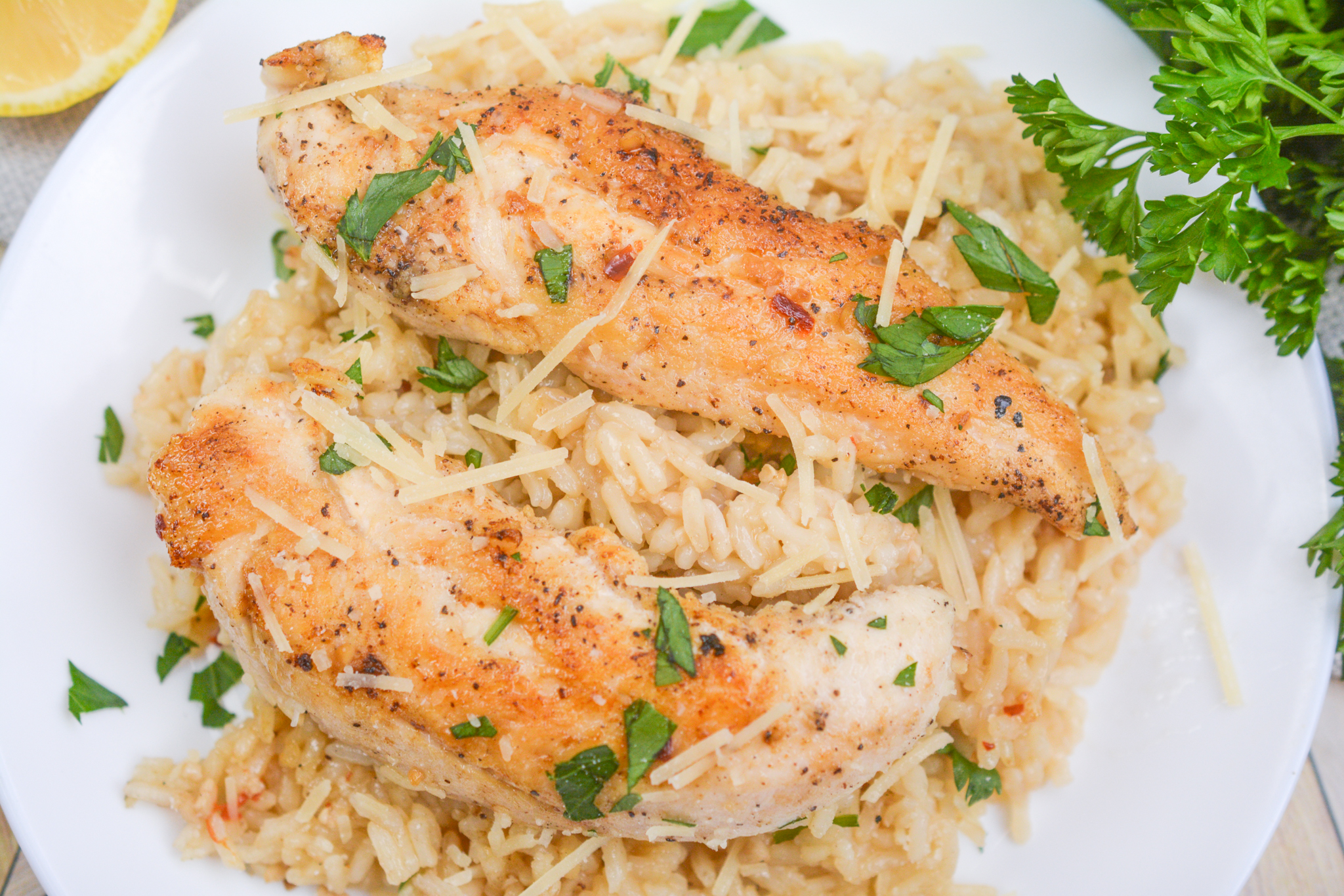 Chicken and Garlic Parmesan Rice Recipe