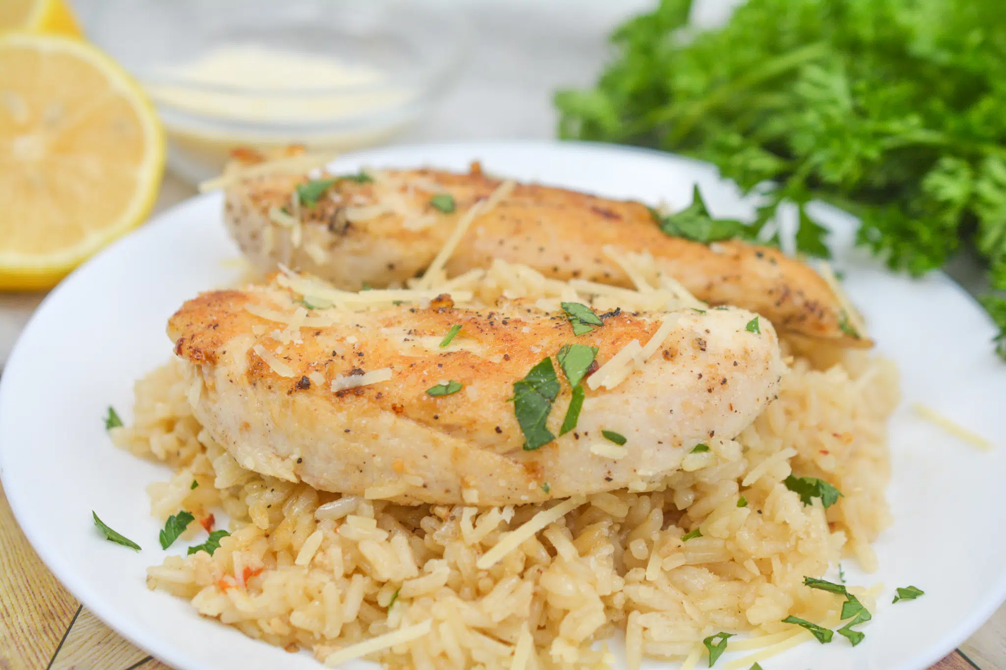 Chicken and Garlic Parmesan Rice Recipe