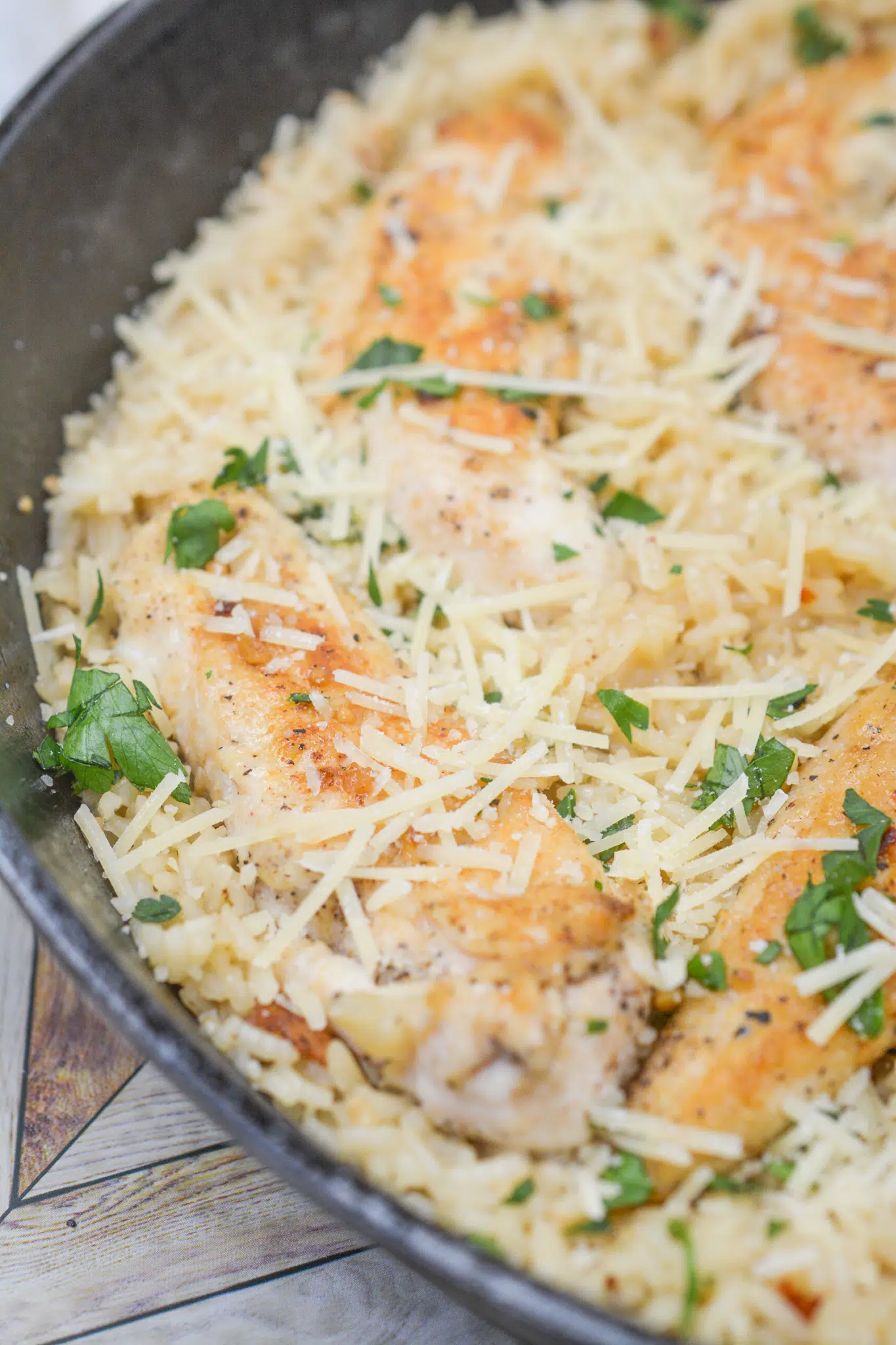 Chicken and Garlic Parmesan Rice Recipe