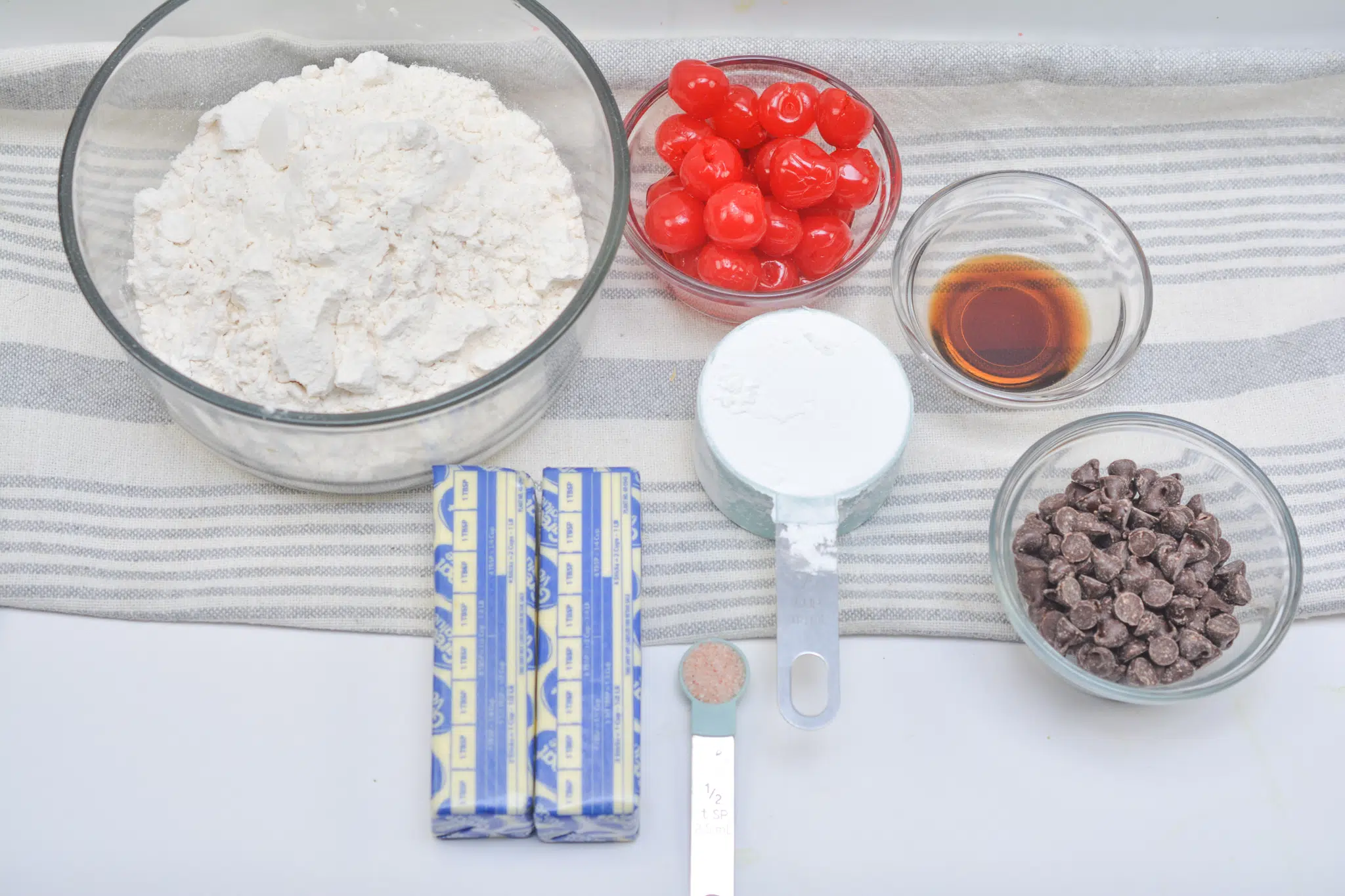 Maraschino Cherry Shortbread Cookies