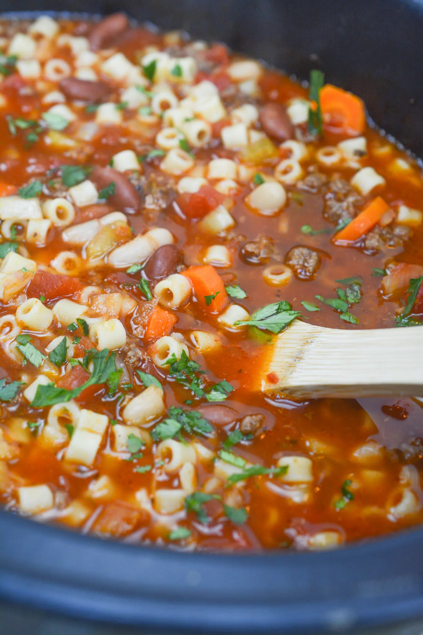Slow Cooker Olive Garden Pasta Fagioli Recipe