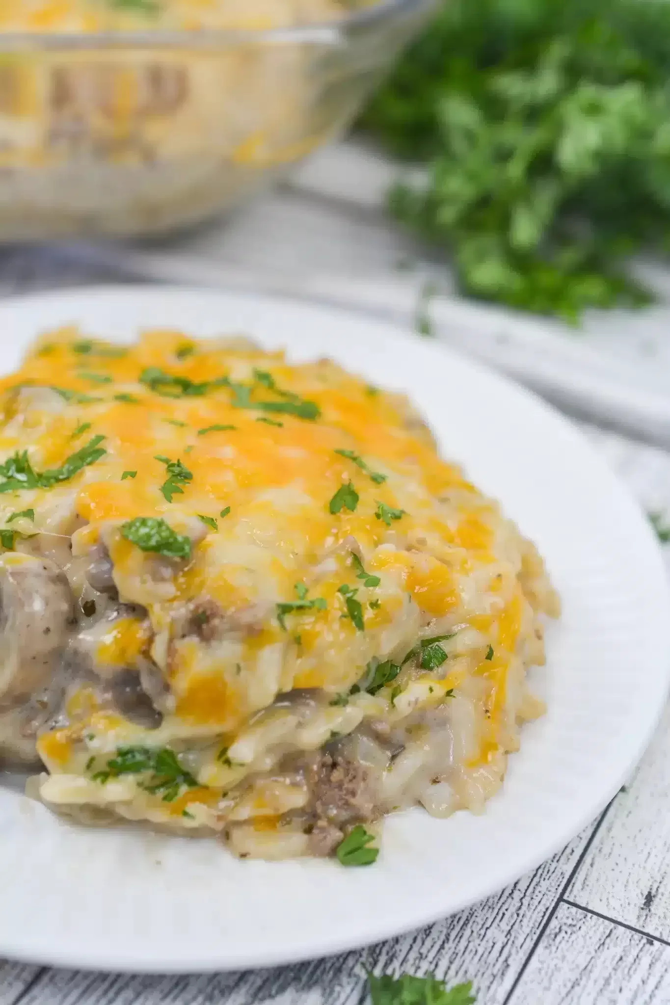 Cheesy Ground Beef and Rice Casserole