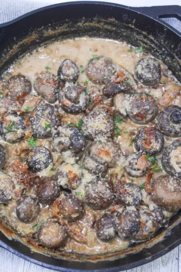 Creamy Garlic Mushrooms And Bacon