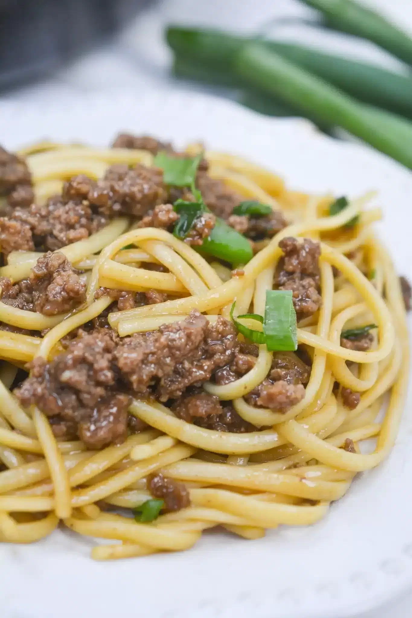 Mongolian Ground Beef Noodles