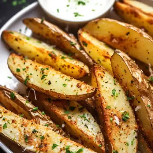 Baked Garlic Parmesan Potato Wedges