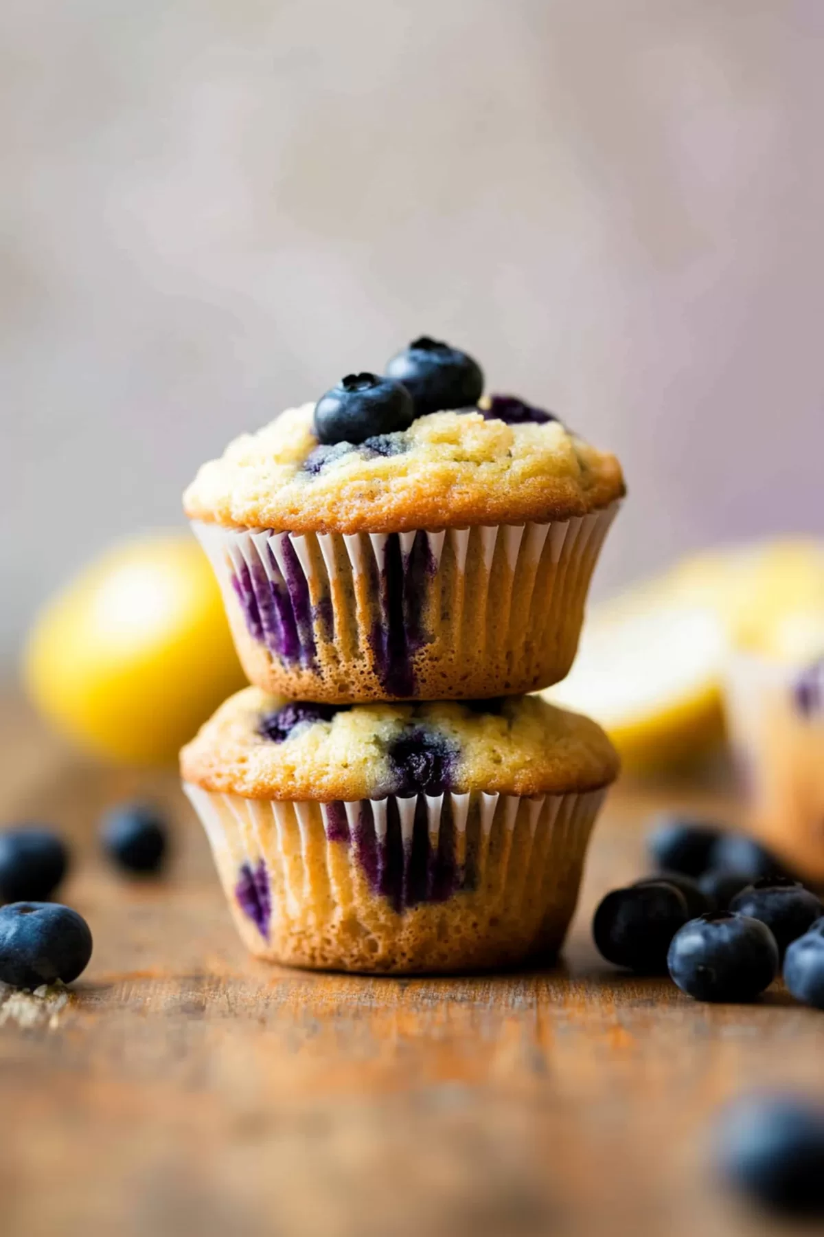 A warm muffins with a hint of lemon zest, perfect for breakfast or a snack.