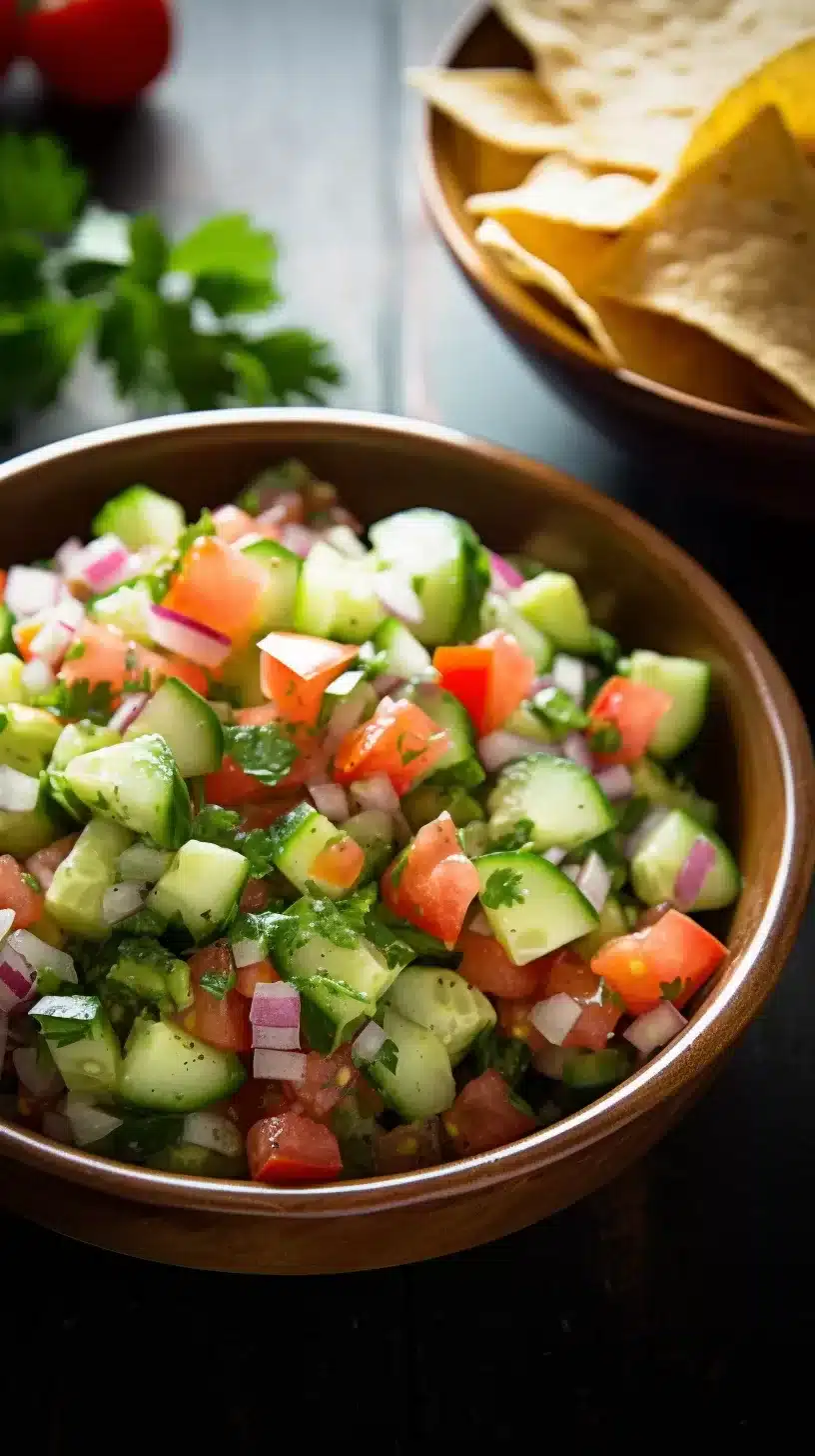 Crunchy Salsa with Fresh Cucumbers