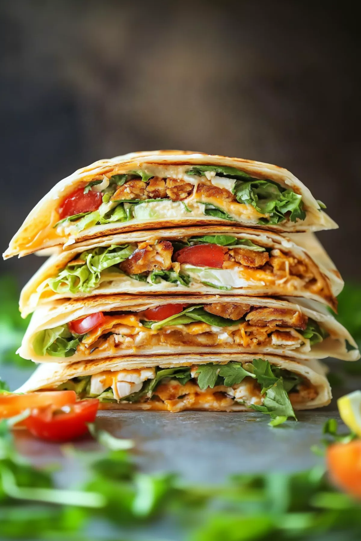 Crispy homemade Crunchwrap Supreme, filled with layers of seasoned meat, cheese, and fresh vegetables."