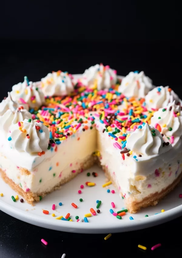 No Bake Funfetti Cheesecake