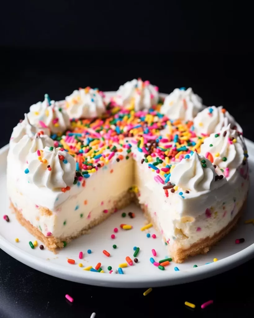 No Bake Funfetti Cheesecake