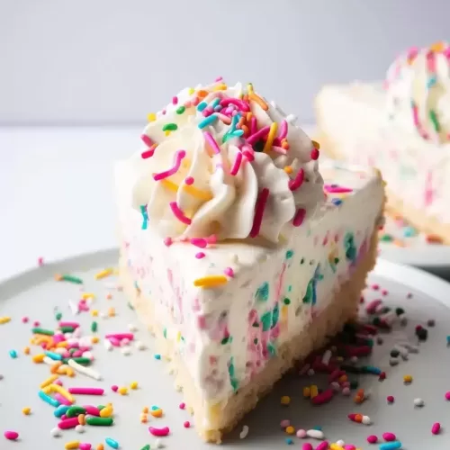 No Bake Funfetti Cheesecake