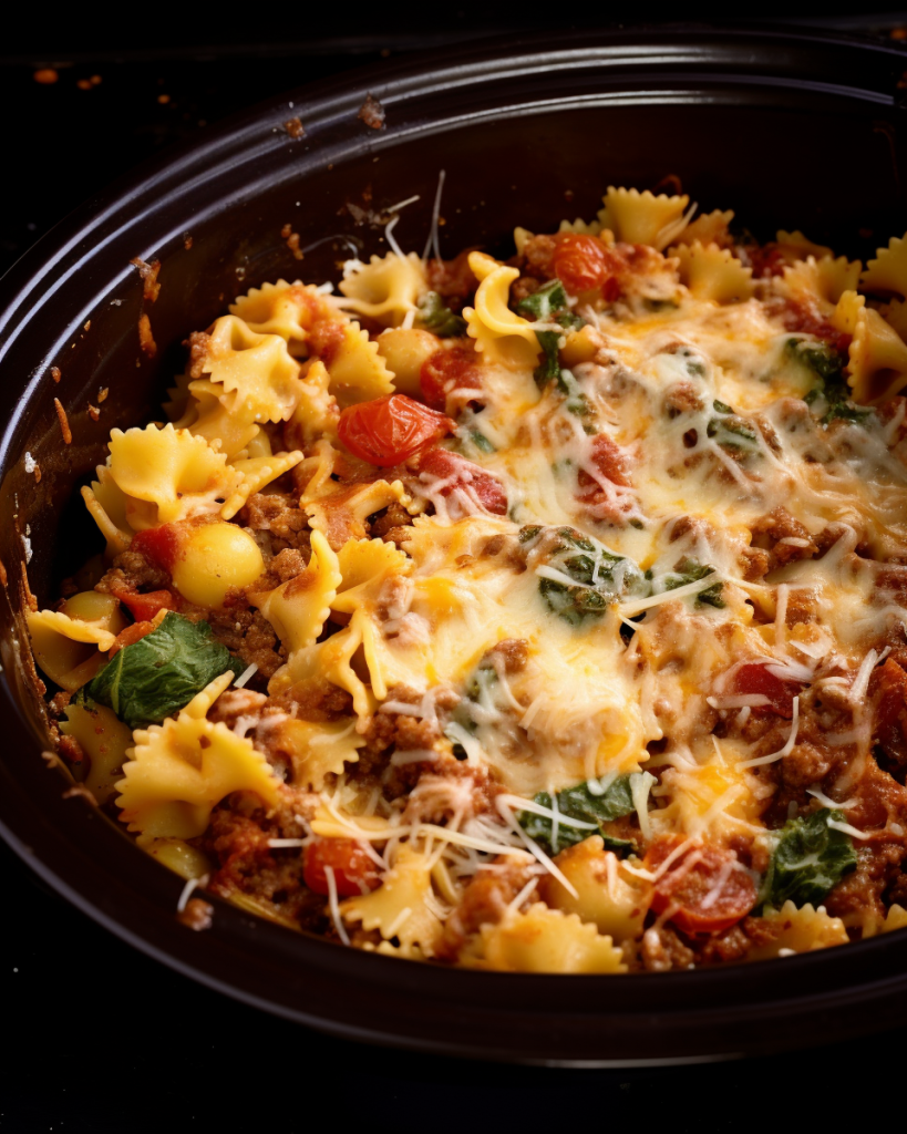 Bowtie Macaroni Crockpot Casserole