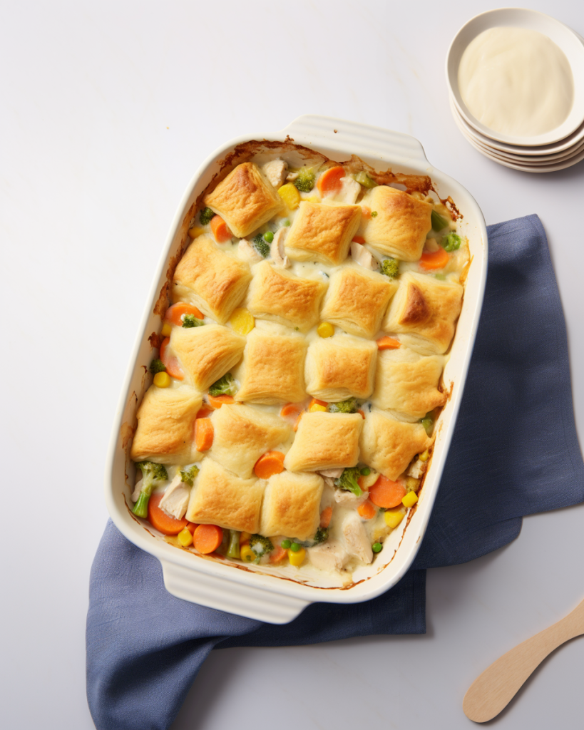 Bubble Up Chicken Pot Pie Casserole