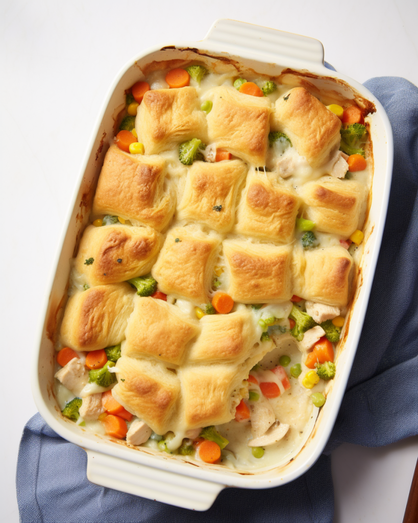 Bubble Up Chicken Pot Pie Casserole