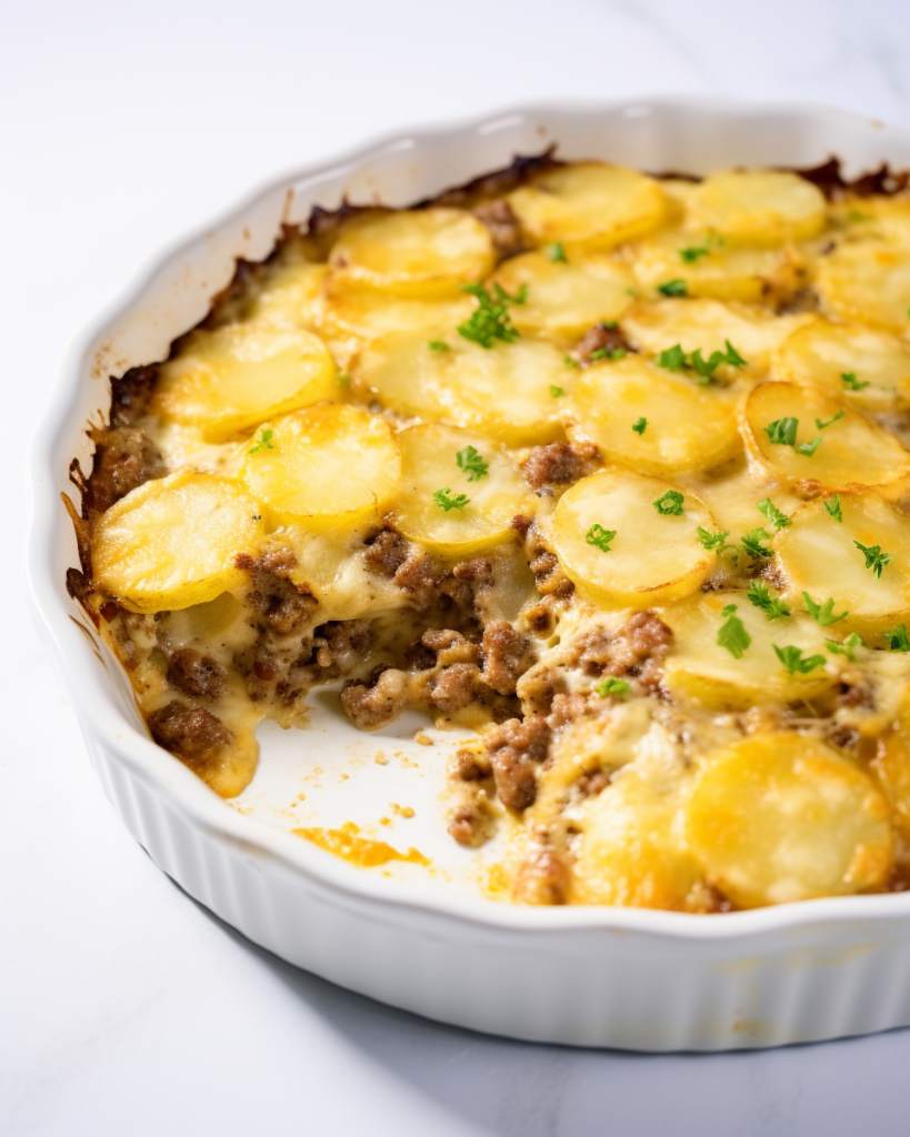 Cheesy Hamburger Potato Casserole