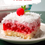 Coconut Raspberry Poke Cake
