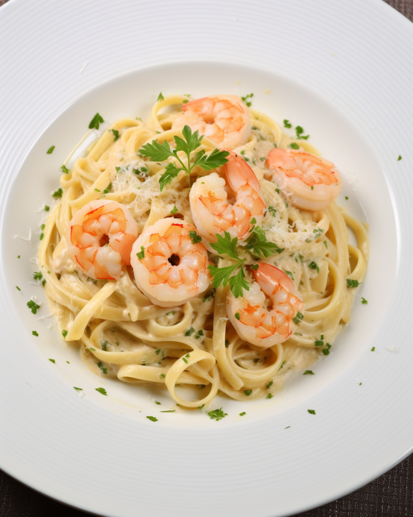 Creamy Garlic Shrimp with Pasta