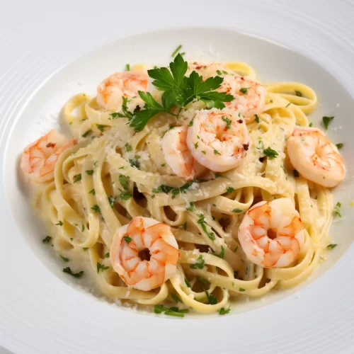 Creamy Garlic Shrimp with Pasta