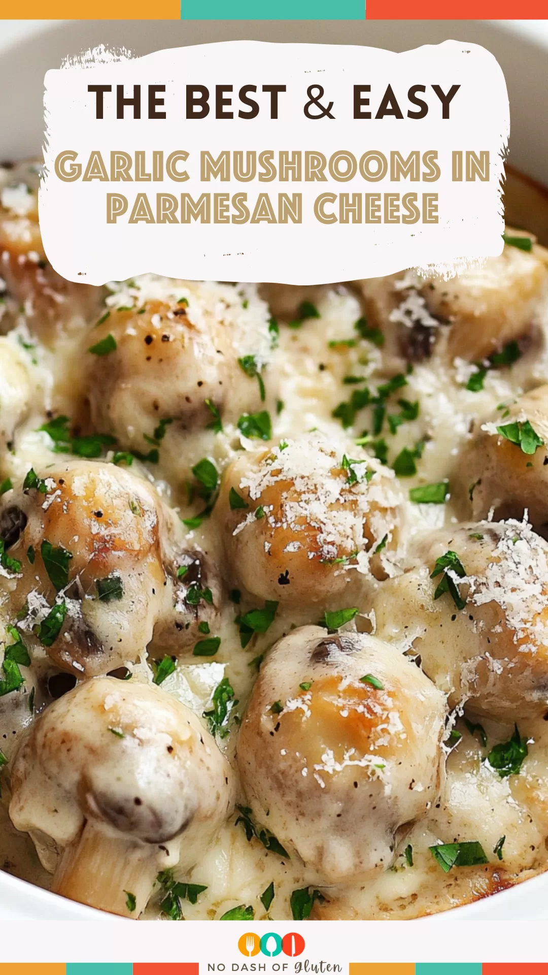 Garlic Mushrooms in Parmesan Cheese