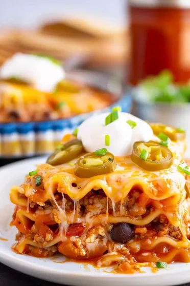 Mexican Lasagna Recipe with Beef