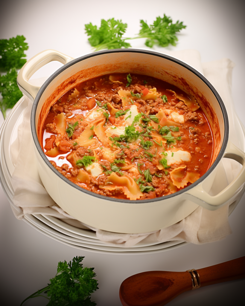 One Pot Lasagna Soup