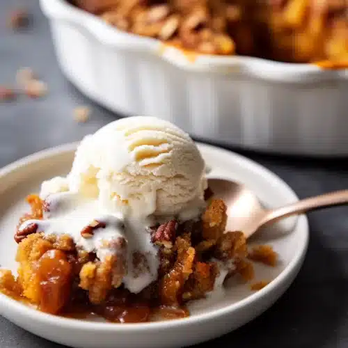 Pumpkin Pecan Cobbler